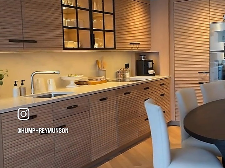 Short film of the finished two-bedroom Farringdon apartment: the kitchen, dining area and sitting room